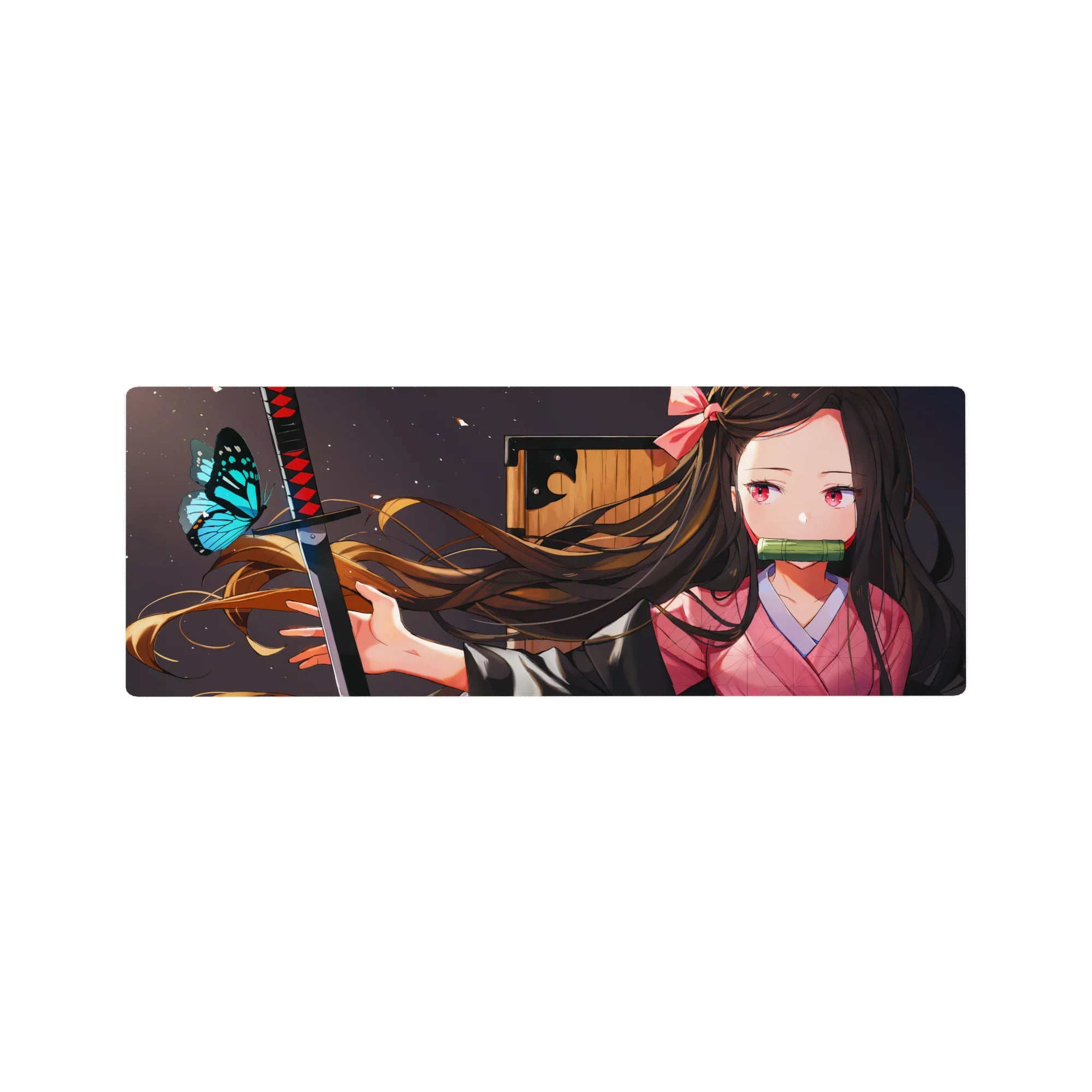 Demon Slayer Deskmat | Mousepad | Deskpad - Nezuko’s Butterfly Moment - AniChan