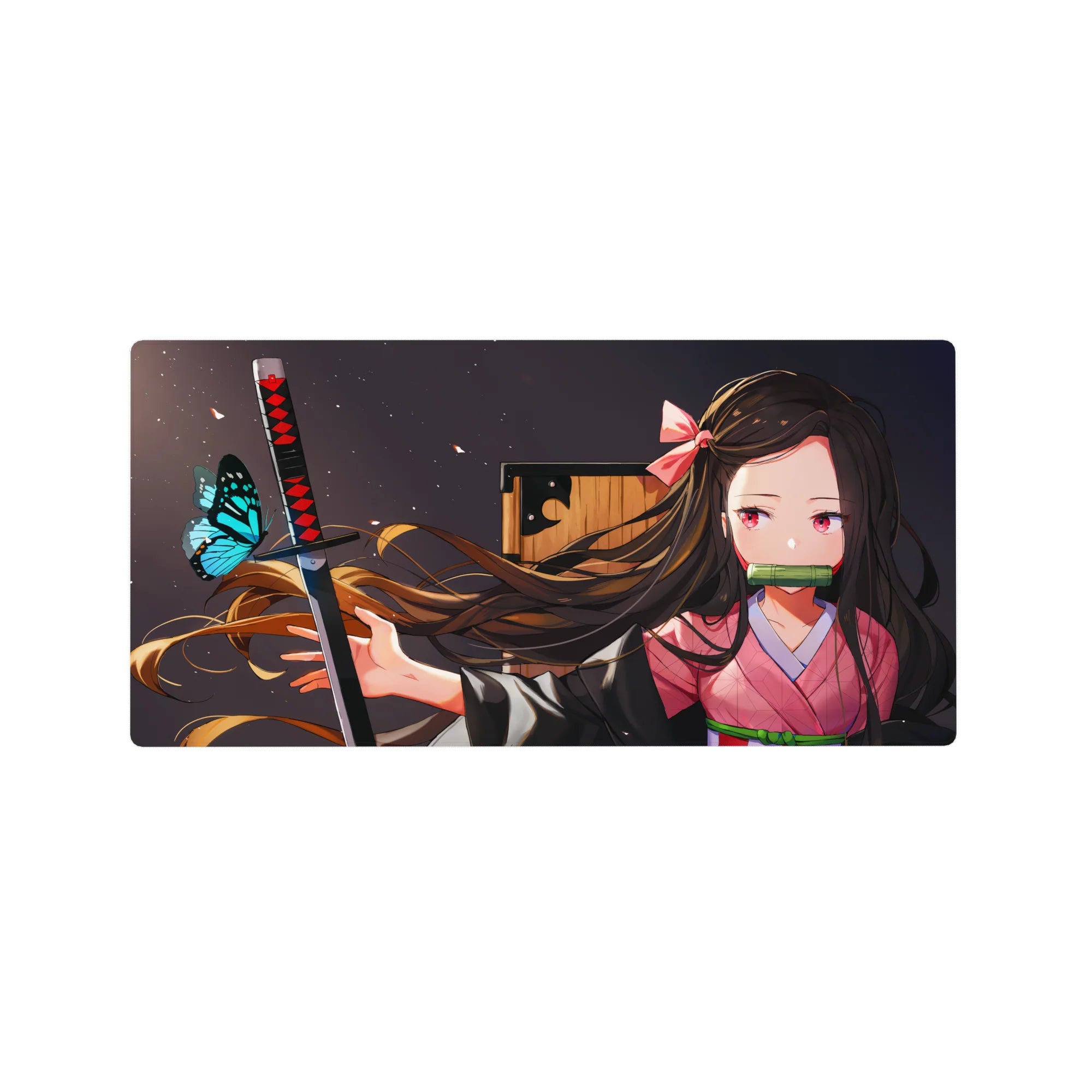 Demon Slayer Deskmat | Mousepad | Deskpad - Nezuko’s Butterfly Moment - AniChan