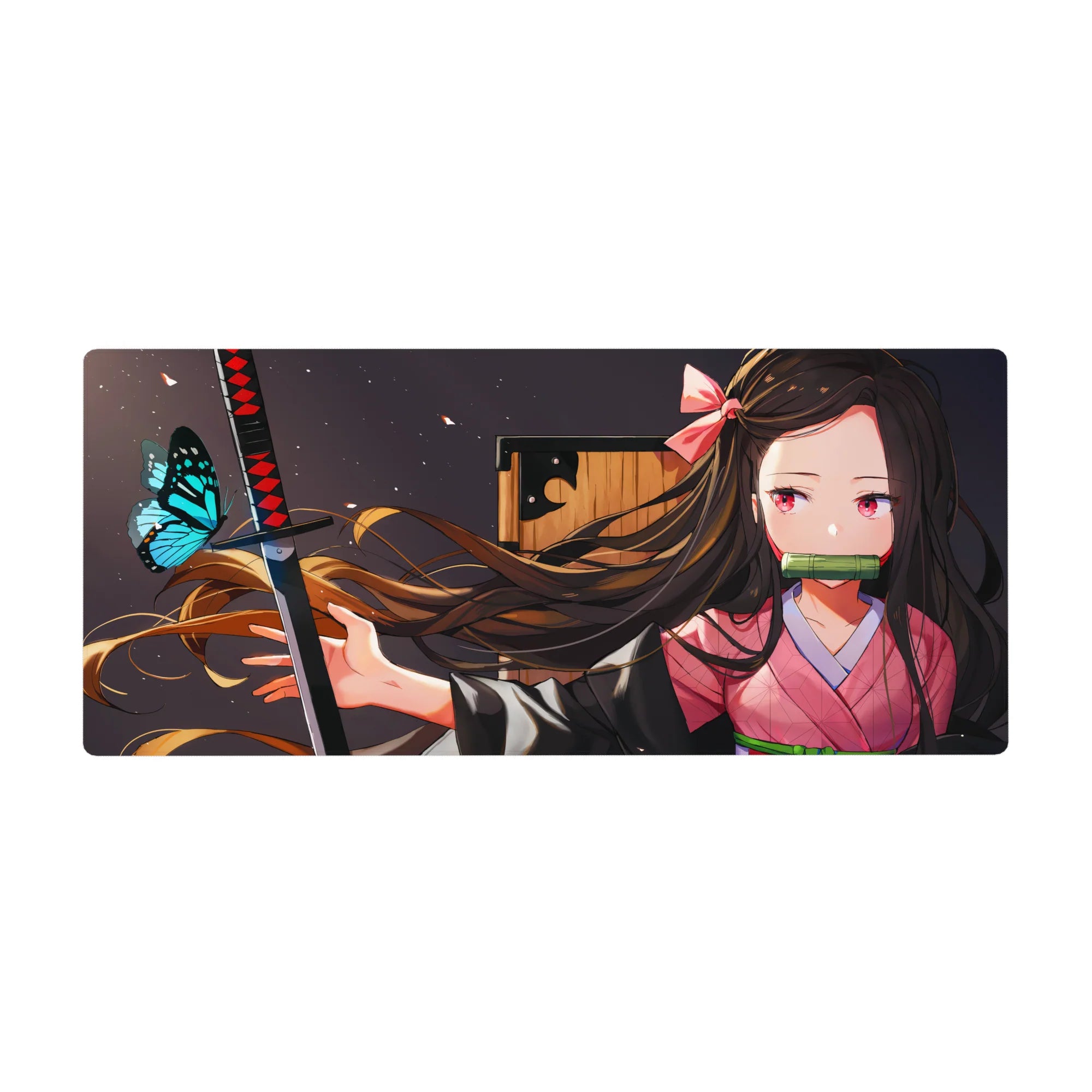 Demon Slayer Deskmat | Mousepad | Deskpad - Nezuko’s Butterfly Moment - AniChan