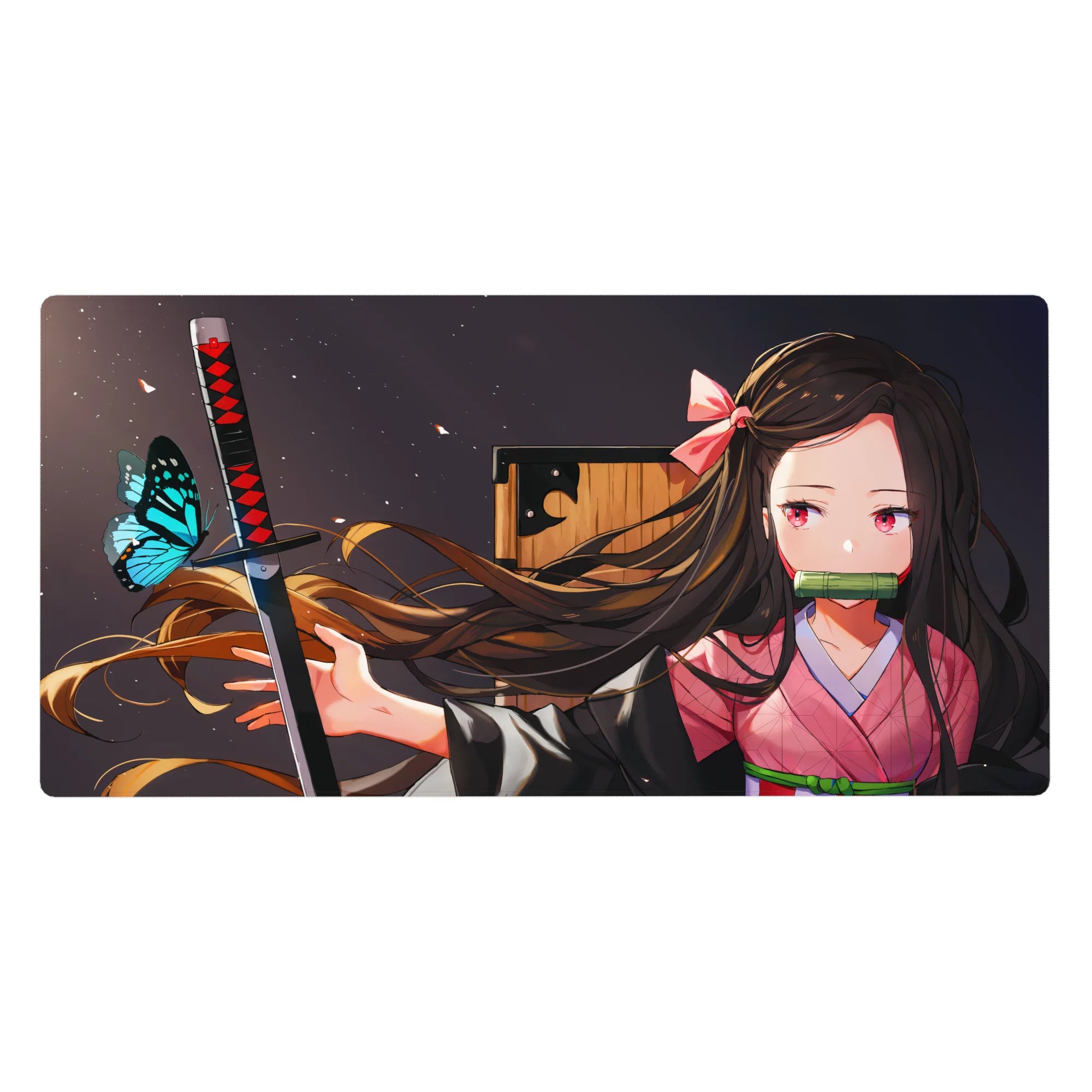 Demon Slayer Deskmat | Mousepad | Deskpad - Nezuko’s Butterfly Moment - AniChan