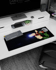 32x12 inches anime mouse pad showing Yusuke Urameshi aiming a spirit flash, intense eyes and sharp school uniform.