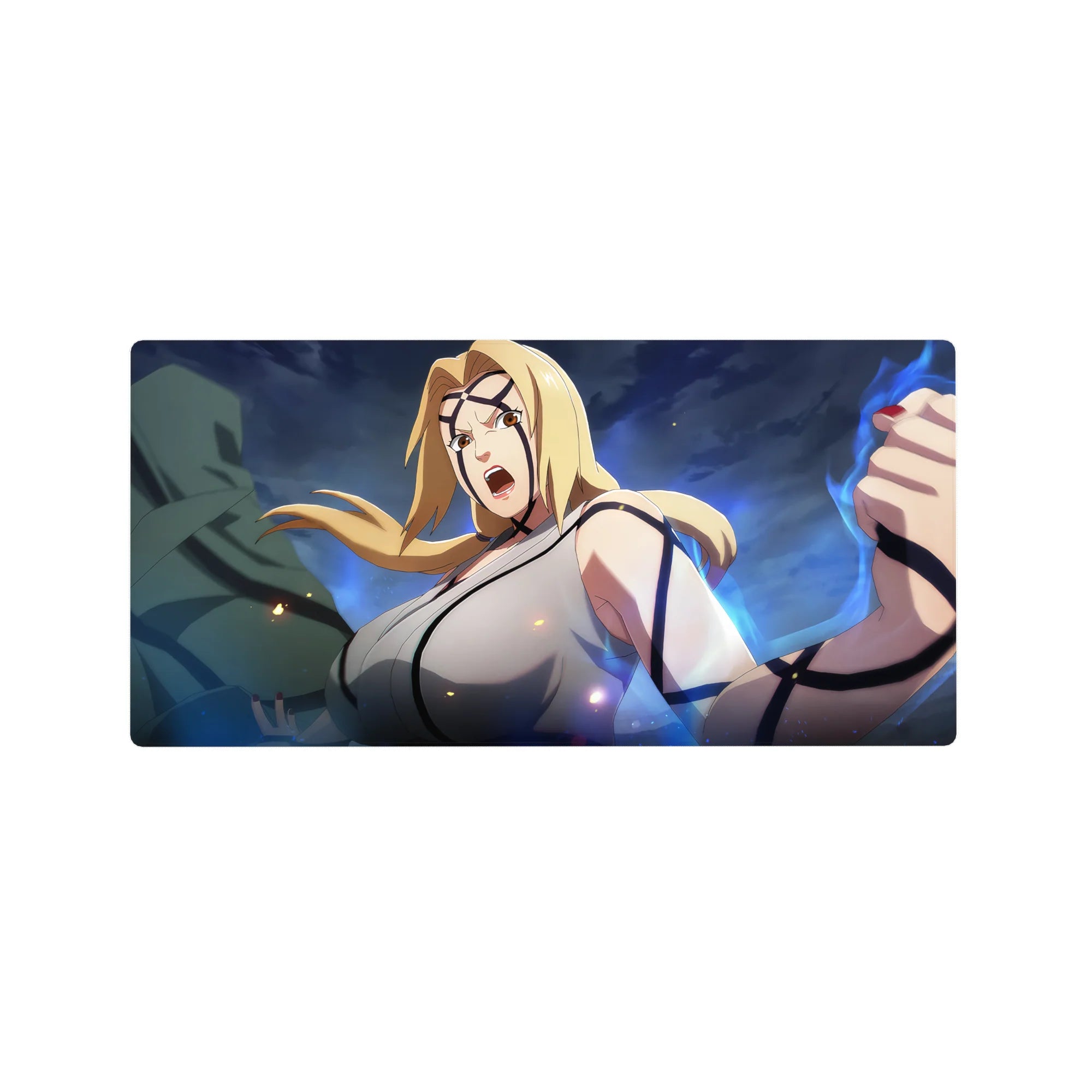 Naruto Shippuden Tsunade anime mouse pad 32x16 inches, premium desk mat with bold ink-style art.