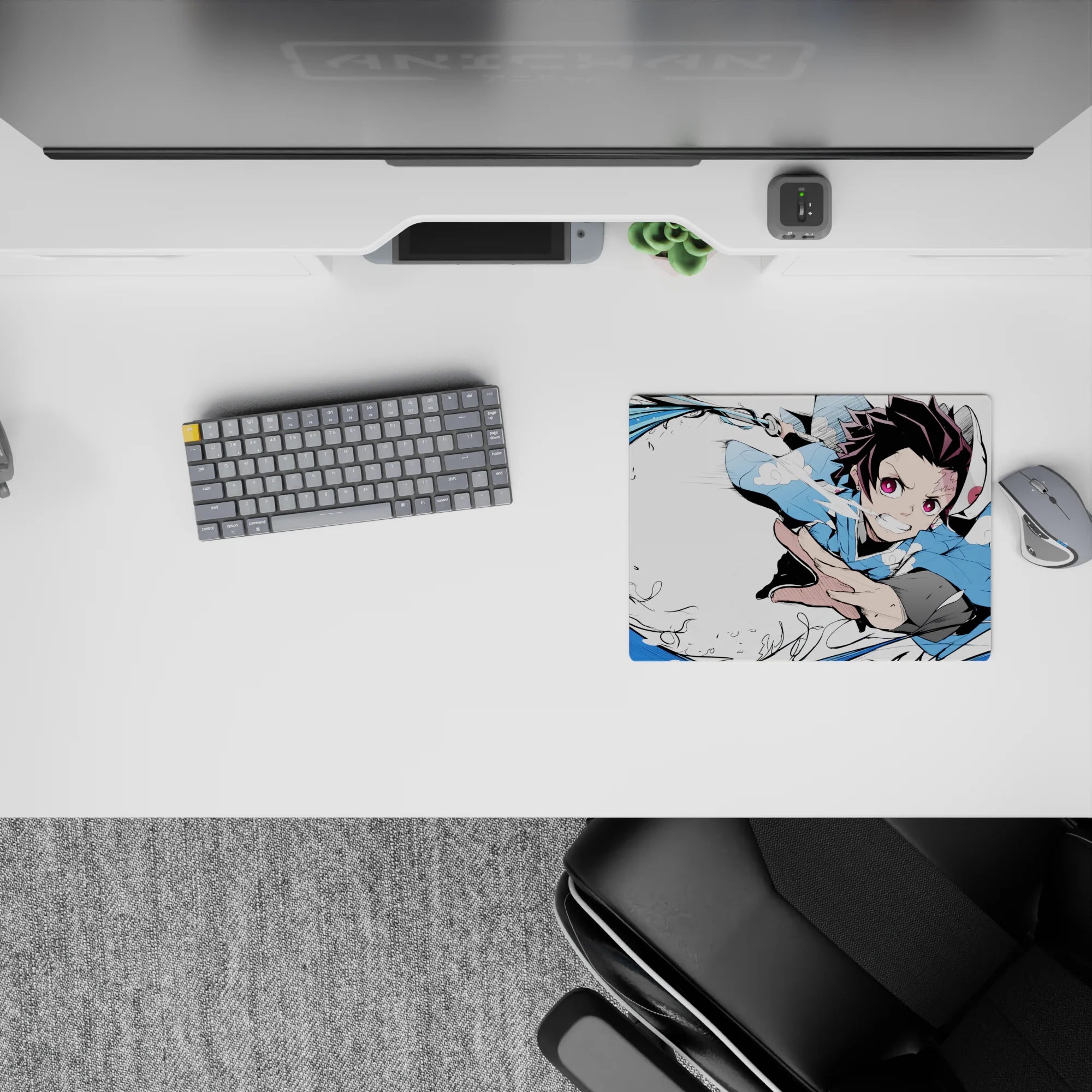 Demon Slayer Deskmat | Mousepad | Deskpad - Water Breathing Fury - AniChan