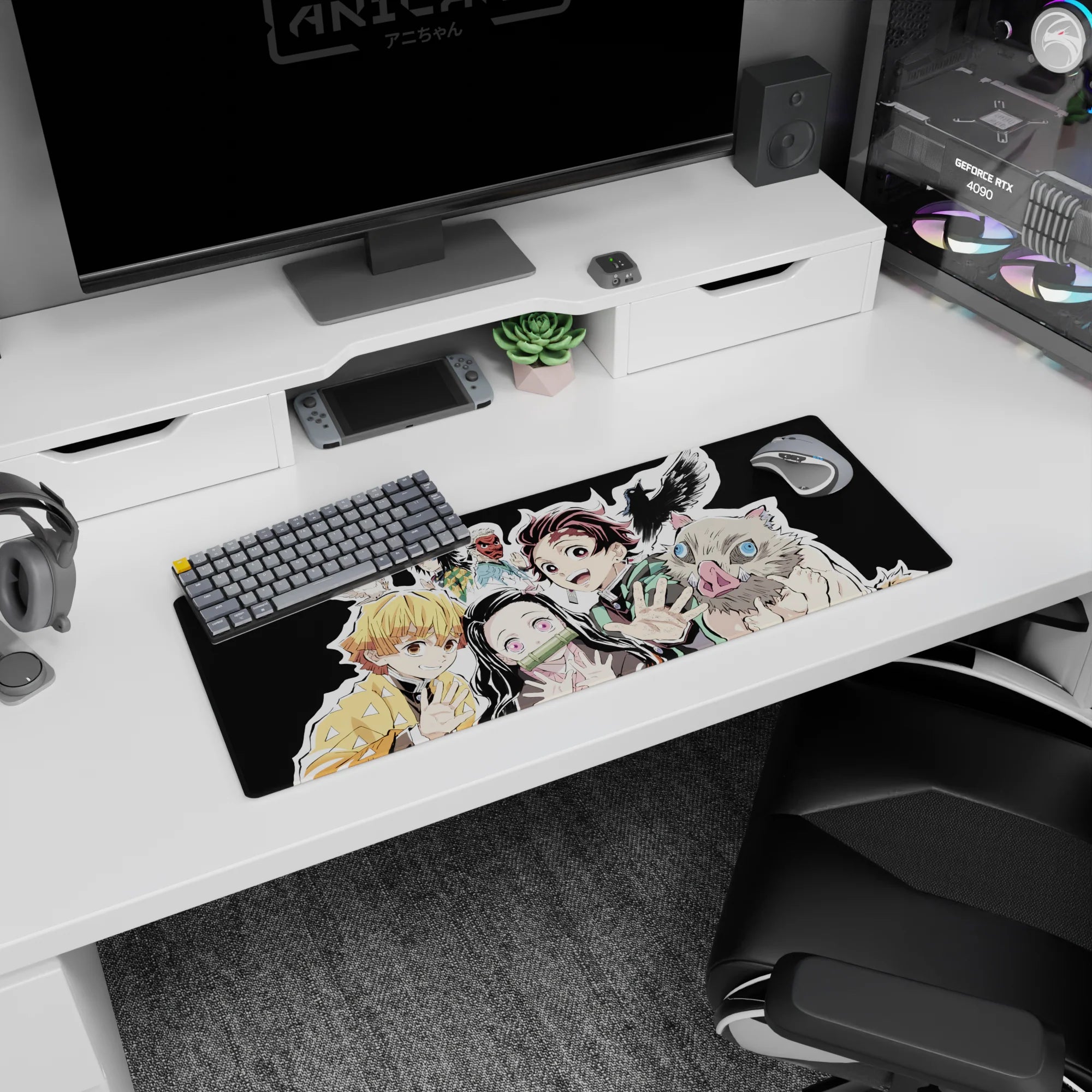 Demon Slayer Deskmat | Mousepad | Deskpad - Squad United - AniChan