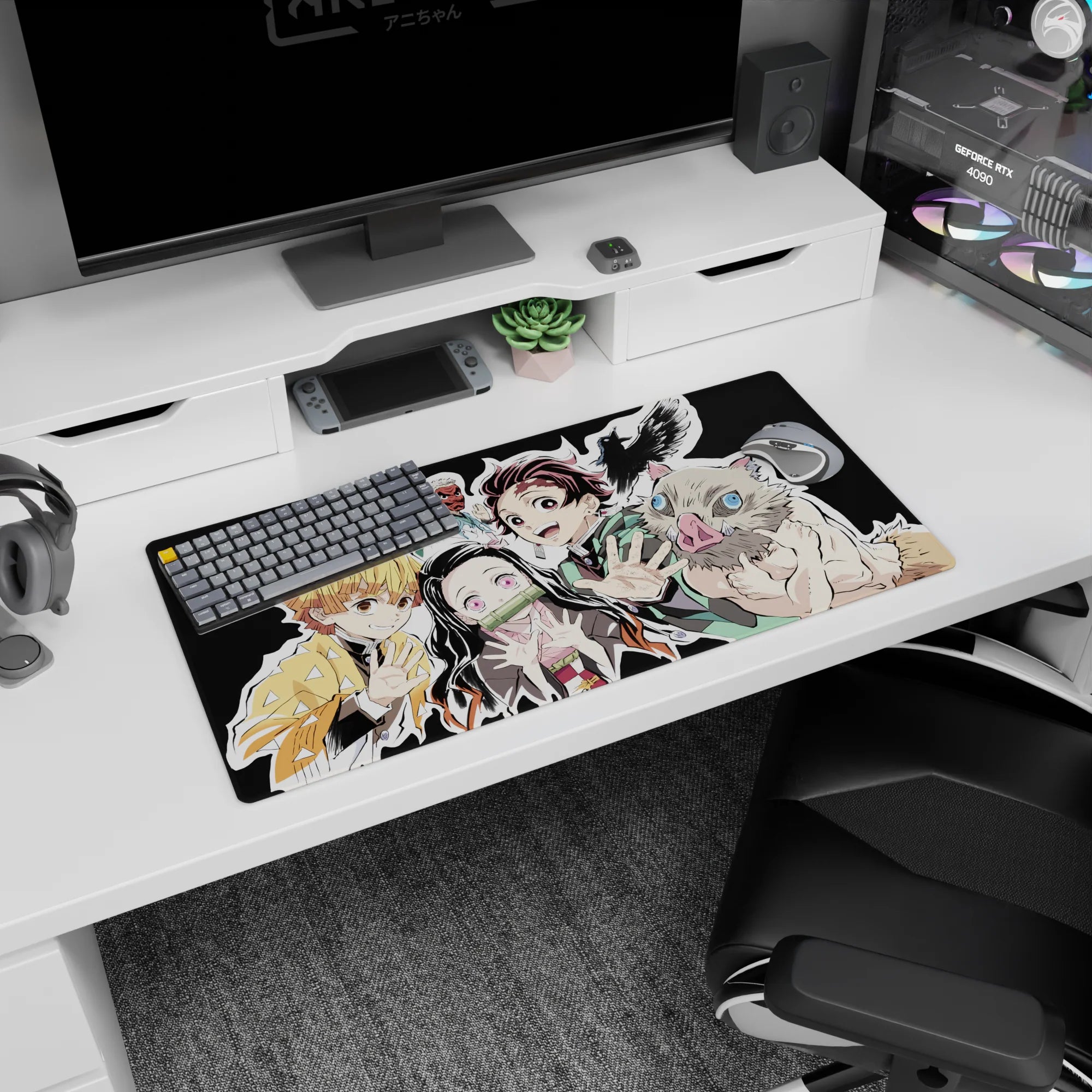 Demon Slayer Deskmat | Mousepad | Deskpad - Squad United - AniChan