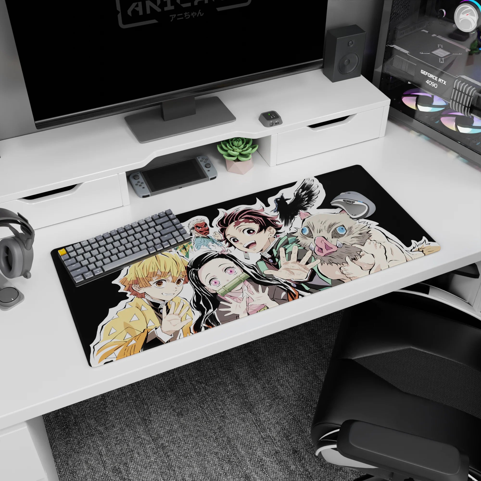 Demon Slayer Deskmat | Mousepad | Deskpad - Squad United - AniChan