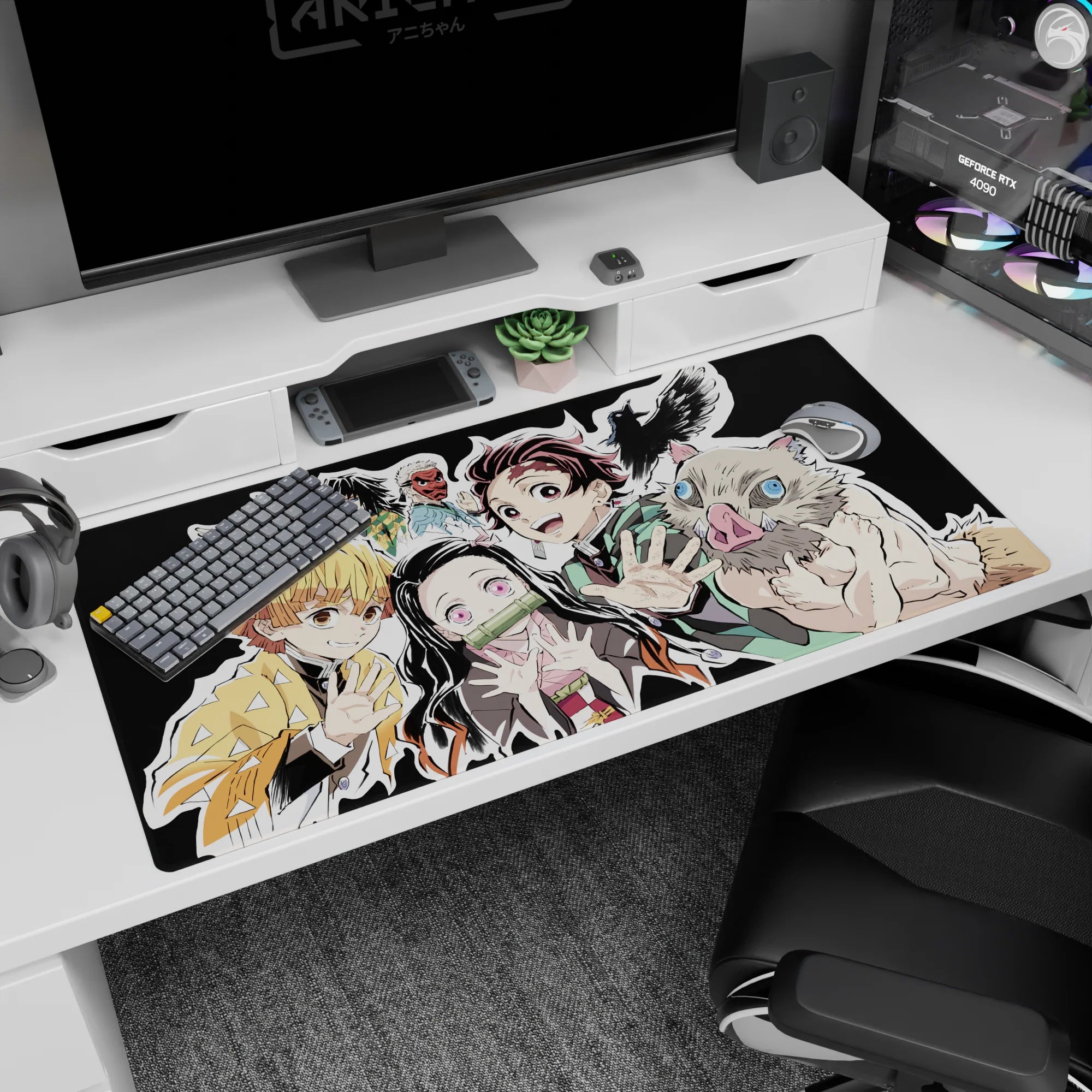 Demon Slayer Deskmat | Mousepad | Deskpad - Squad United - AniChan