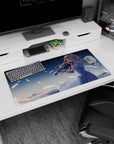 32x16 inches anime mouse pad showing a girl in a flowing white dress playing violin beneath stars.