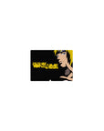 14x10 inches classic anime mouse pad with clean vector ninja portrait and bold golden typography.