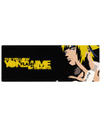 32x12 inches anime mouse pad with Minato vector art, bold black background and golden typography.