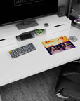 Naruto vs Sasuke stare-down classic anime mouse pad 14x10 inches with chakra and Sharingan detail.