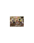 Classic anime mouse pad 14x10 inches featuring Team 7 dinner scene in a cozy ramen shop.