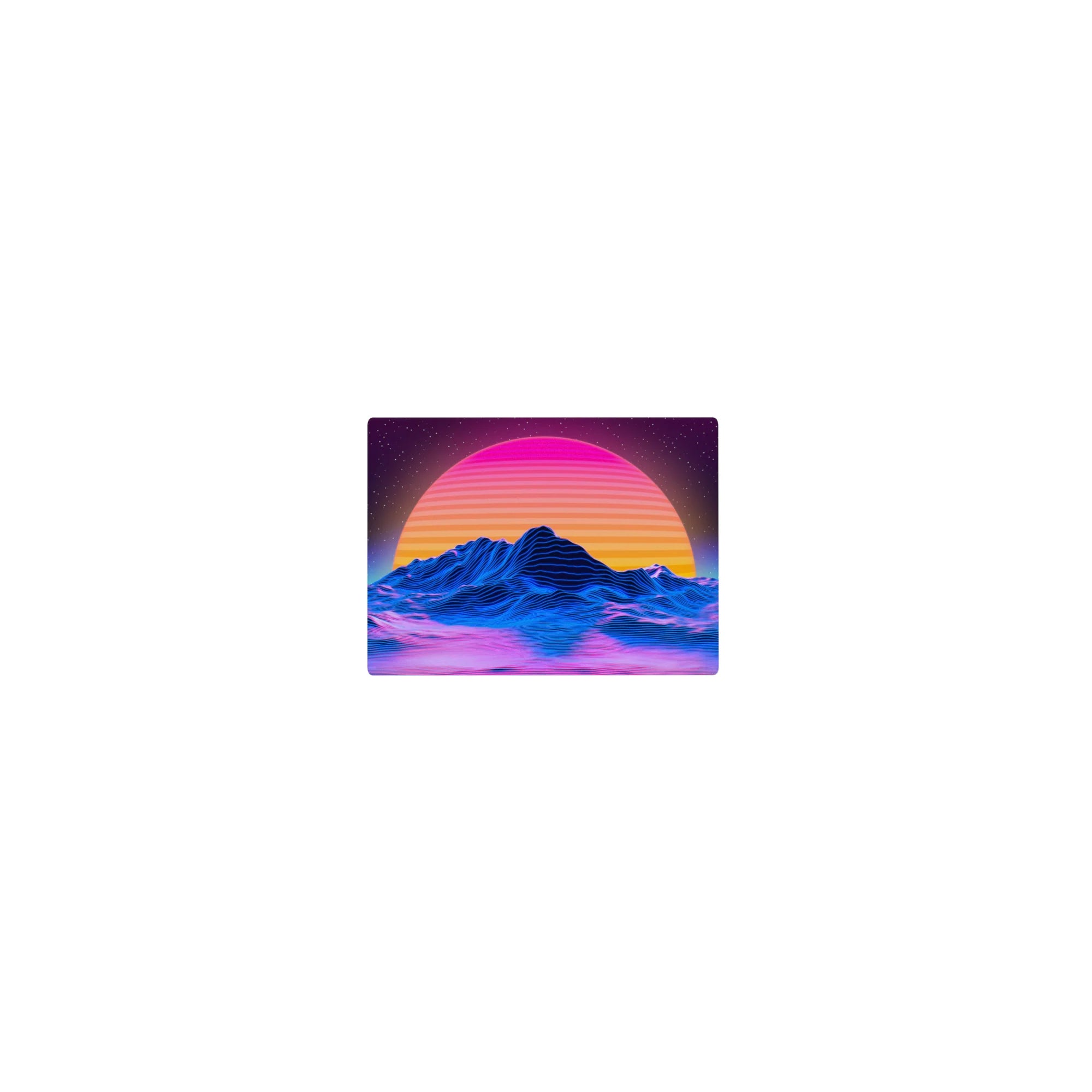 Retrowave - Vaporwave Deskmat | Mousepad | Deskpad - Retro Sunset Peaks - AniChan