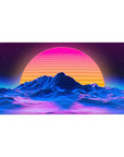 Retrowave - Vaporwave Deskmat | Mousepad | Deskpad - Retro Sunset Peaks - AniChan