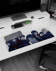 Sasuke and Itachi Uchiha anime mouse pad 32x12 inches, crisp cloaks and sharp hair spikes lineup.