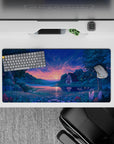 Fantasy Landscapes Deskmat | Mousepad | Deskpad - Tranquil Lakeside Sunset