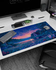 Fantasy Landscapes Deskmat | Mousepad | Deskpad - Tranquil Lakeside Sunset