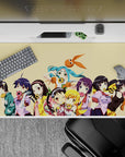 40x20 inches anime mouse pad in bright pastels, teal twin-tails, and sugar-rush cute vibe.