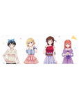 32x12 inches anime girl mouse pad with four cute heroines on a clean white background.
