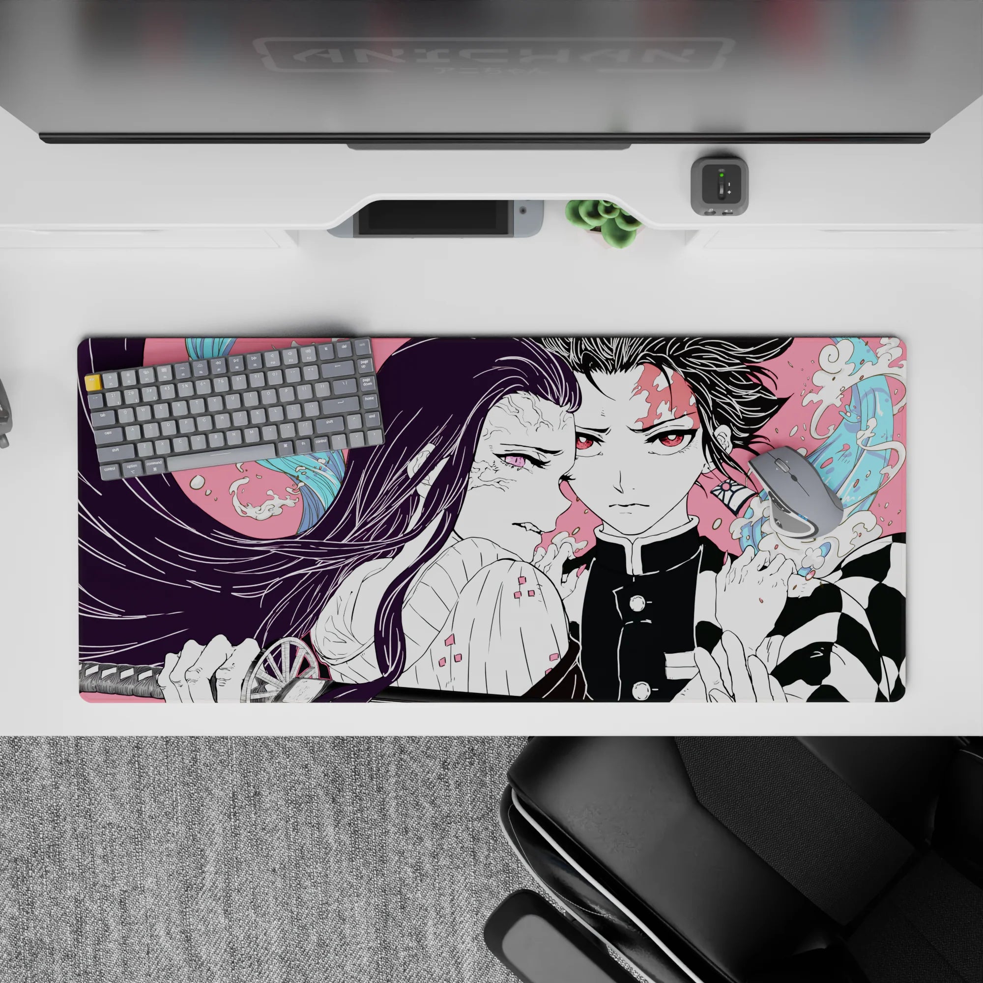 Demon Slayer Deskmat | Mousepad | Deskpad - Unbreakable Resolve - AniChan