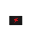 Classic anime mouse pad 14x10 inches with crimson guild emblem on deep charcoal black, sharp and iconic.