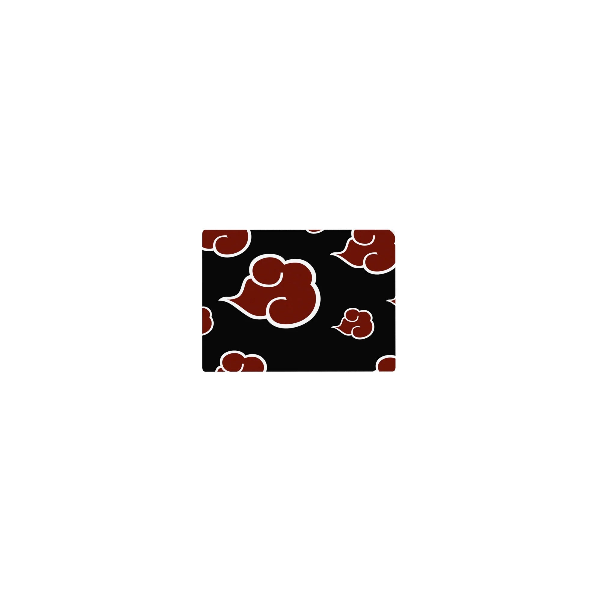 Akatsuki cloud pattern anime mouse pad, classic 14x10 inches, black background with red clouds.