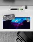 Vector Landscapes Deskmat | Mousepad | Deskpad - Midnight Peaks