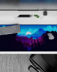 Vector Landscapes Deskmat | Mousepad | Deskpad - Midnight Peaks