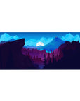 Vector Landscapes Deskmat | Mousepad | Deskpad - Midnight Peaks