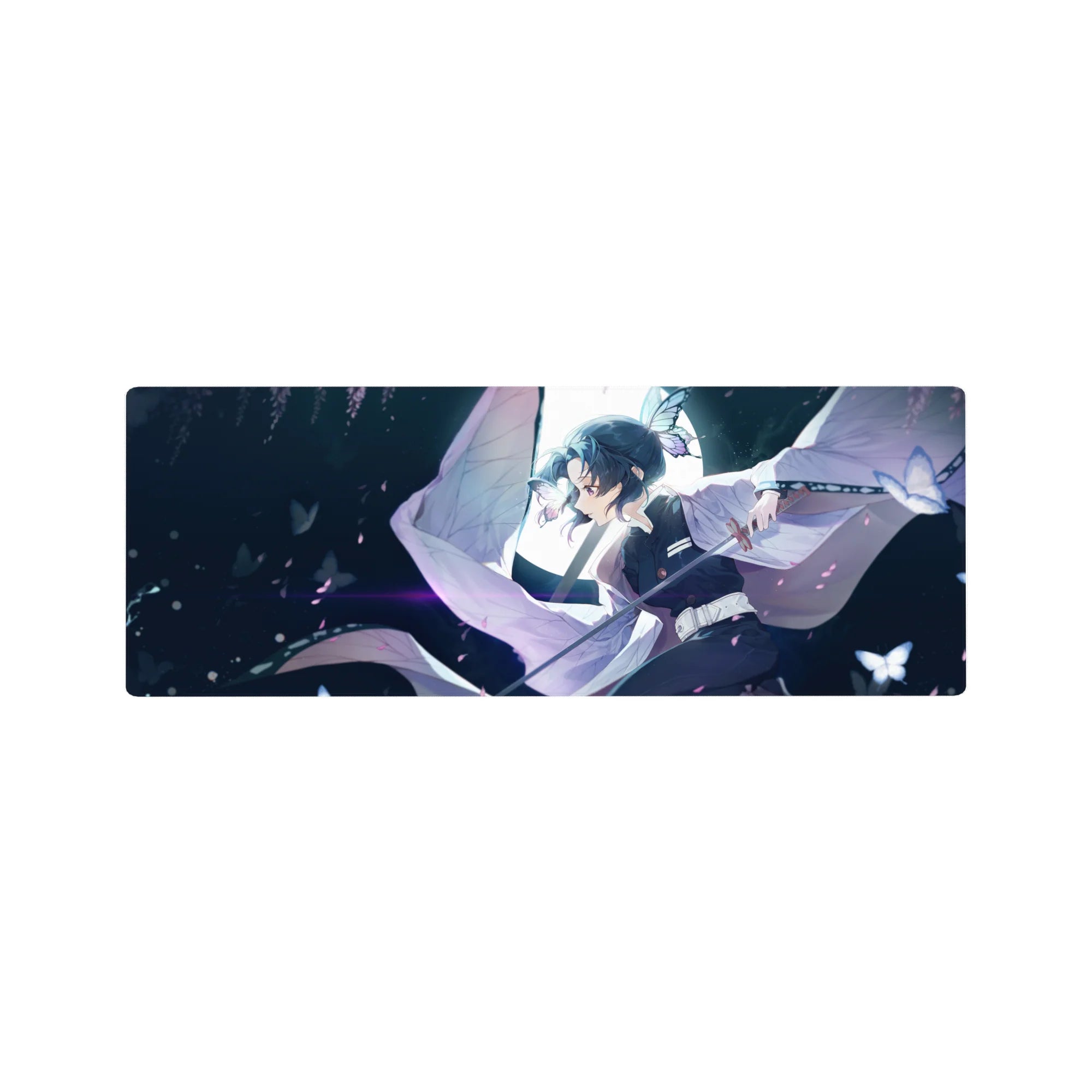 Demon Slayer Deskmat | Mousepad | Deskpad - Butterfly Dance in Moonlight - AniChan