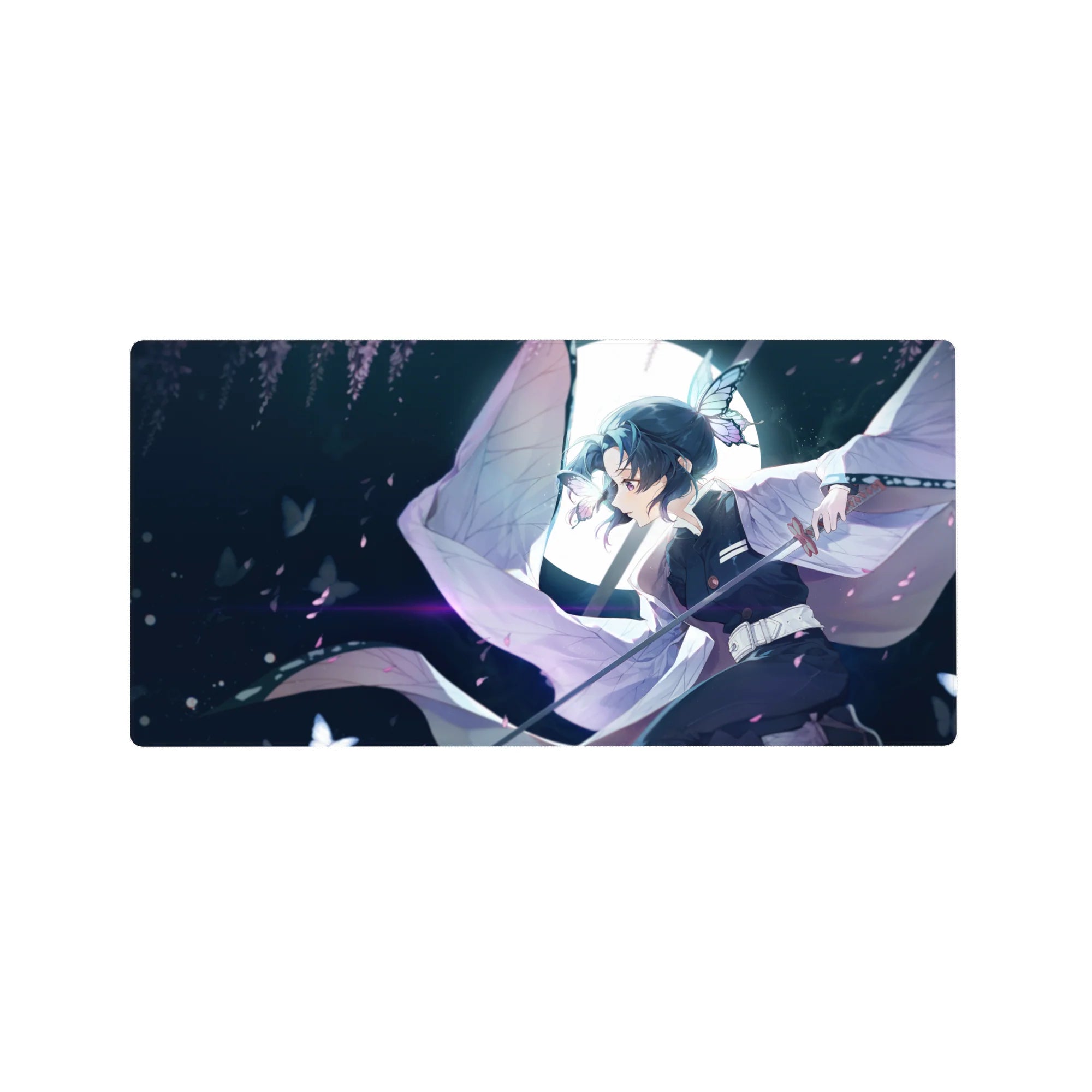 Demon Slayer Deskmat | Mousepad | Deskpad - Butterfly Dance in Moonlight - AniChan