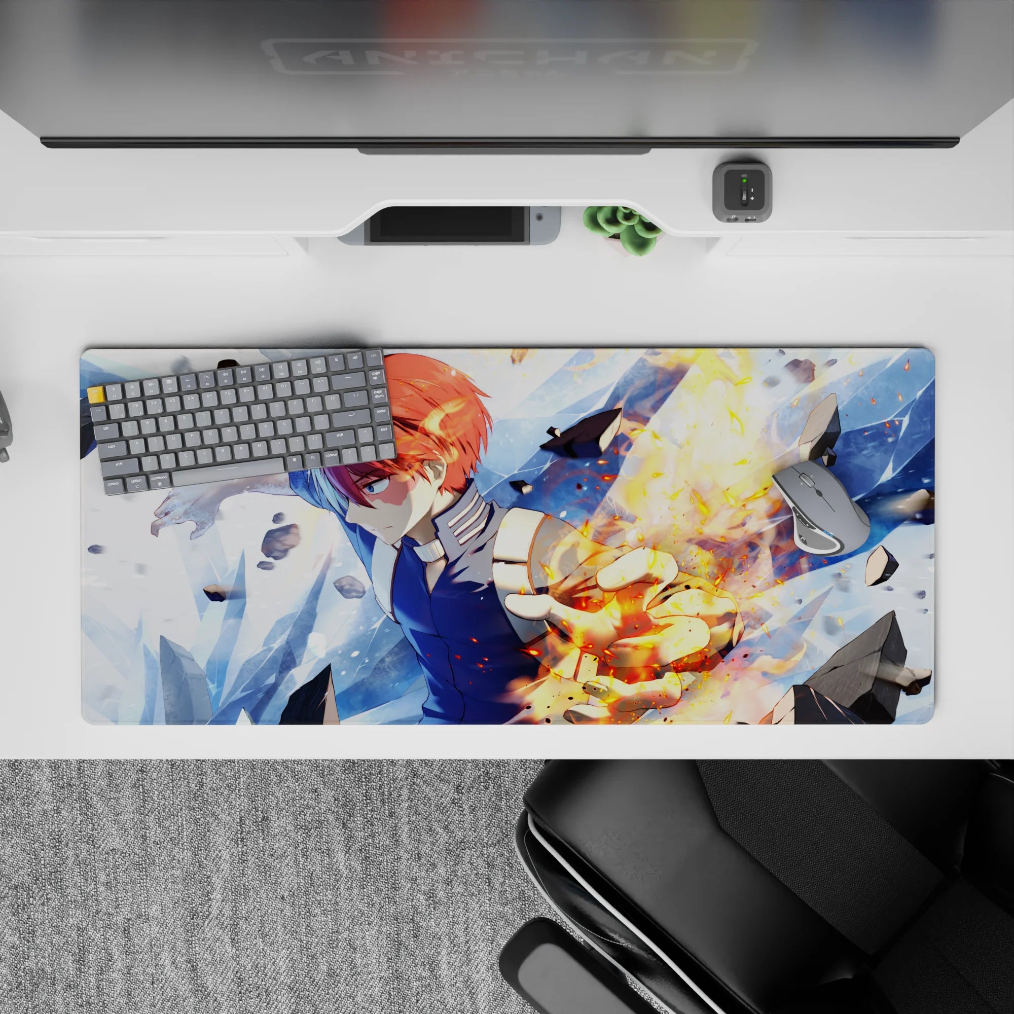 My Hero Academia Deskmat | Mousepad | Deskpad - Half-Cold, Half-Hot Burst - AniChan