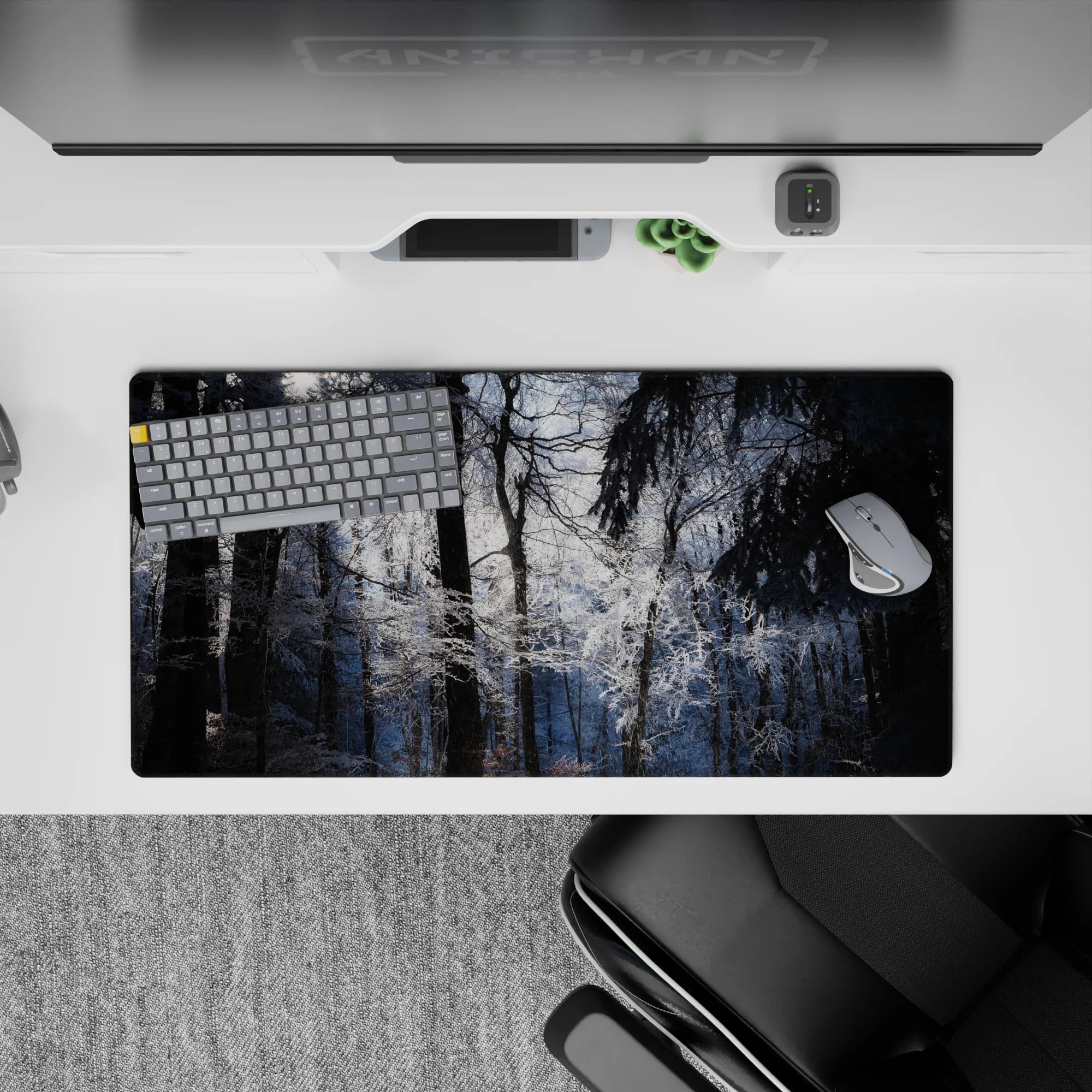 Nature Landscapes Deskmat | Mousepad | Deskpad - Frosted Tranquility