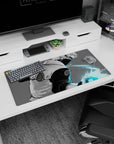 32x16 inches Kakashi Hatake mouse pad, mask on and one eye sharp, lightning chakra crackling in hand.
