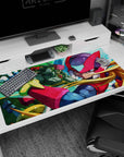 40x20 inches anime desk pad showing Zero bursting forward, blond hair streaming beside a green armored ally.
