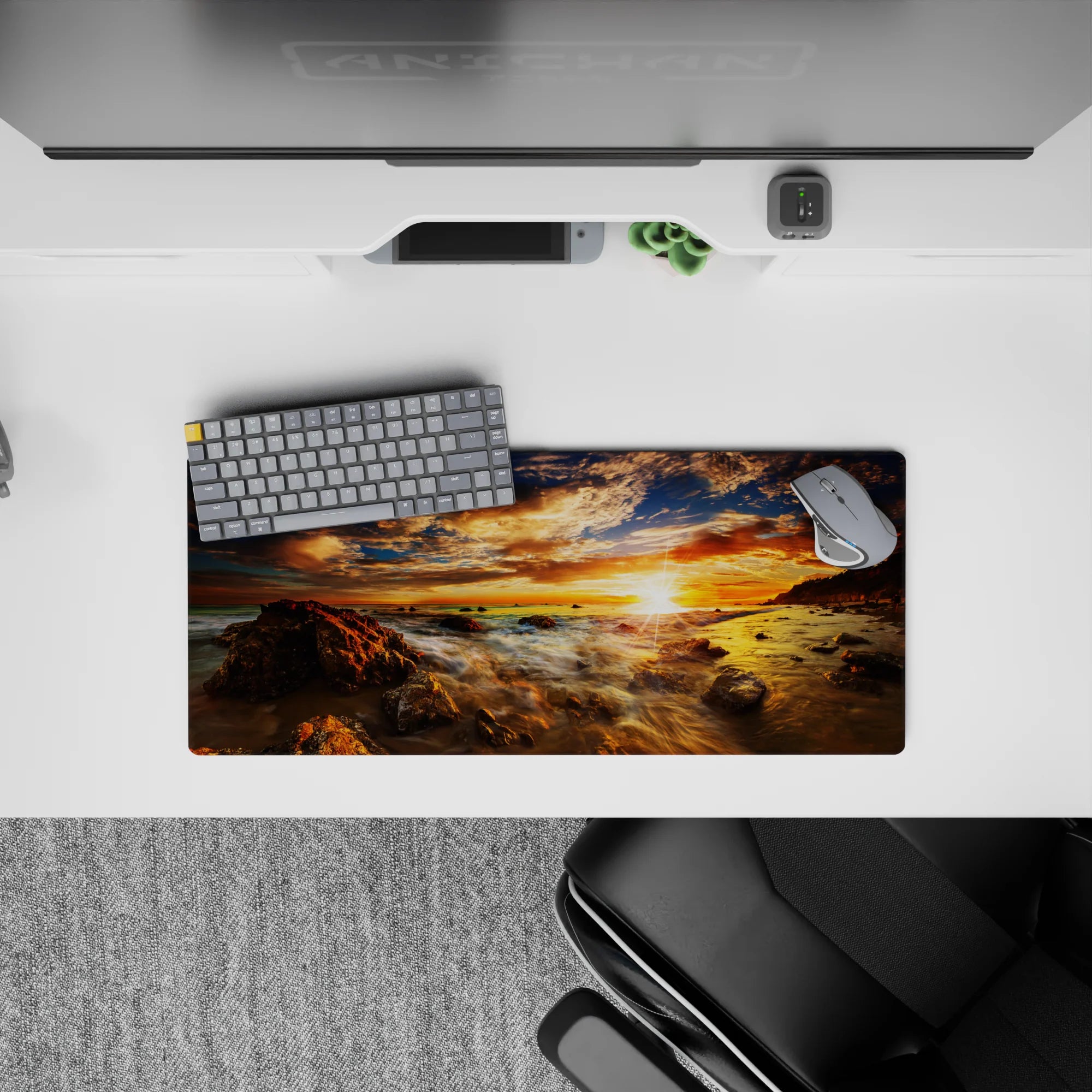 Nature Landscapes Deskmat | Mousepad | Deskpad - Golden Horizon