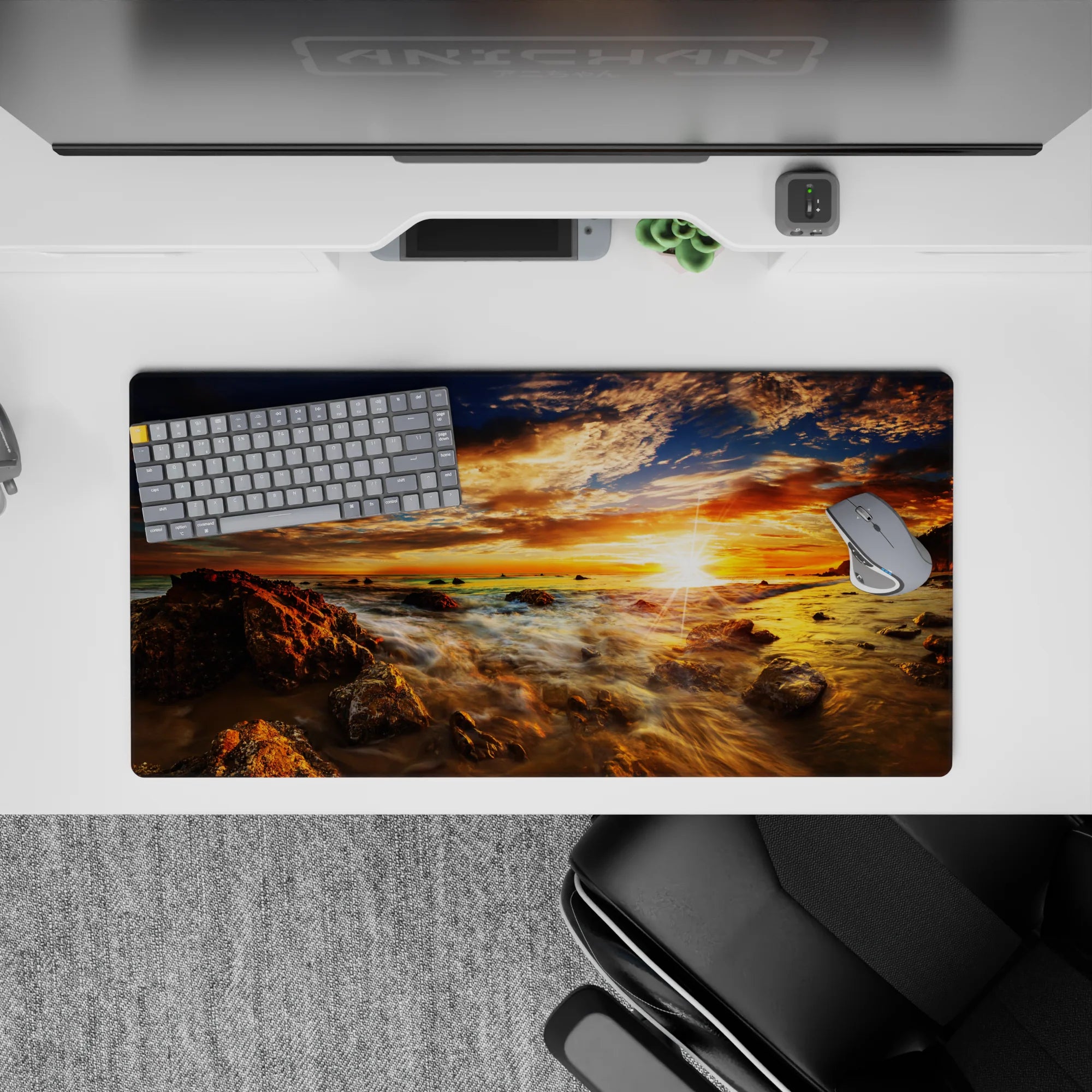 Nature Landscapes Deskmat | Mousepad | Deskpad - Golden Horizon