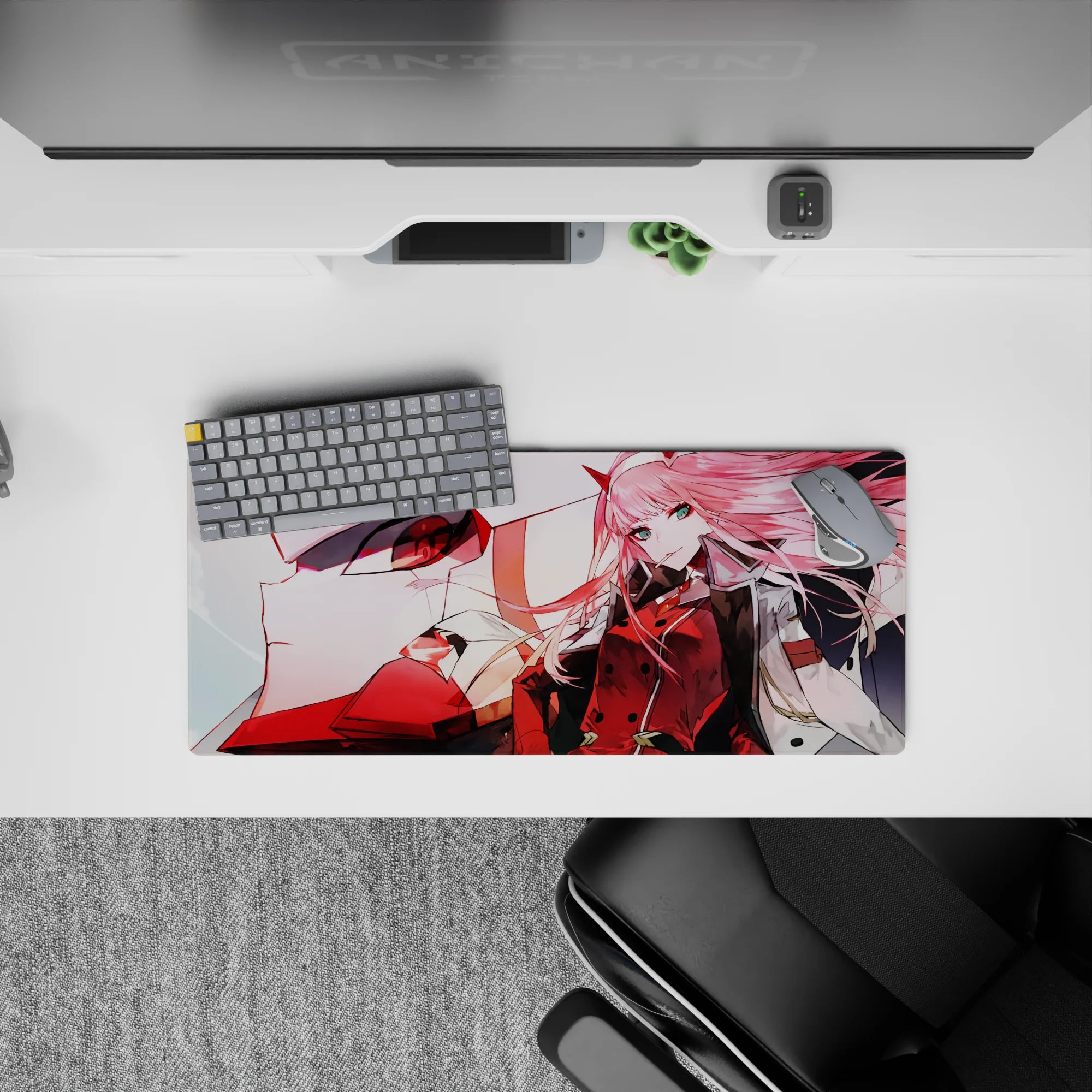 Darling In The Franxx Deskmat | Mousepad | Deskpad - Zero Two Fierce Unity - AniChan