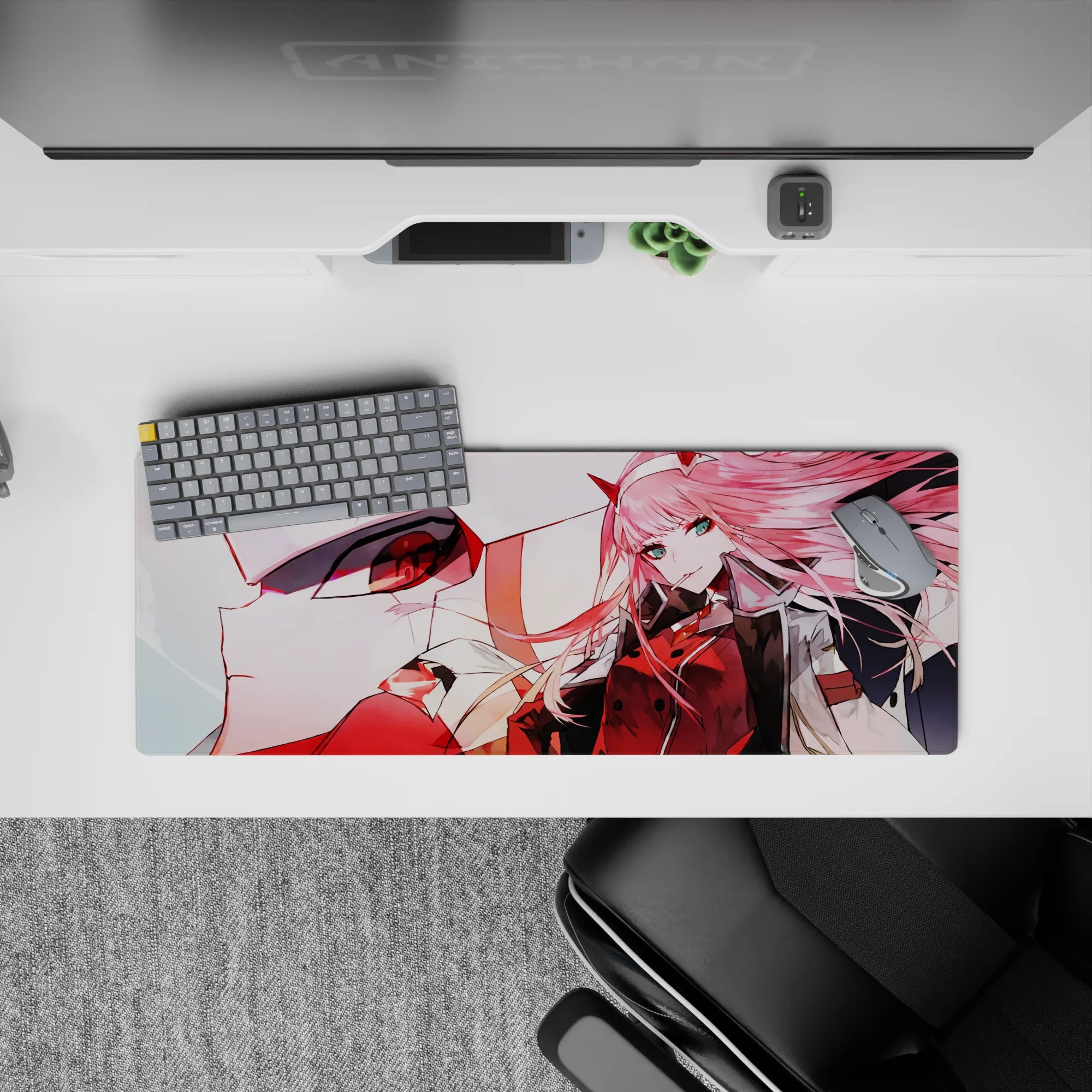 Darling In The Franxx Deskmat | Mousepad | Deskpad - Zero Two Fierce Unity - AniChan