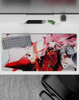 Darling In The Franxx Deskmat | Mousepad | Deskpad - Zero Two Fierce Unity - AniChan