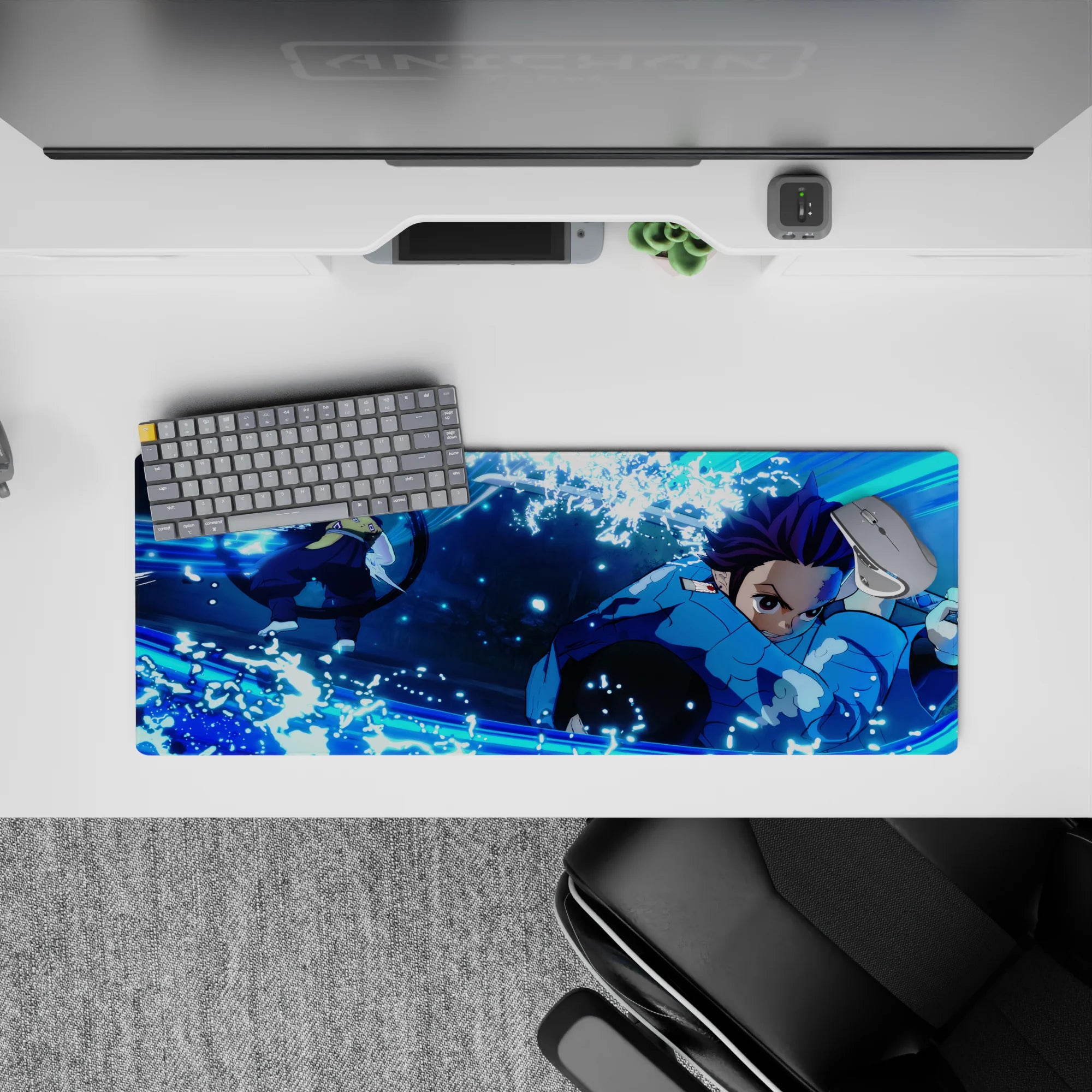 Demon Slayer Deskmat | Mousepad | Deskpad - Water Breathing Strike - AniChan