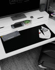 Naruto Sasuke Uchiha desk pad 36x16 inches showing his intense stare with red Sharingan on black.