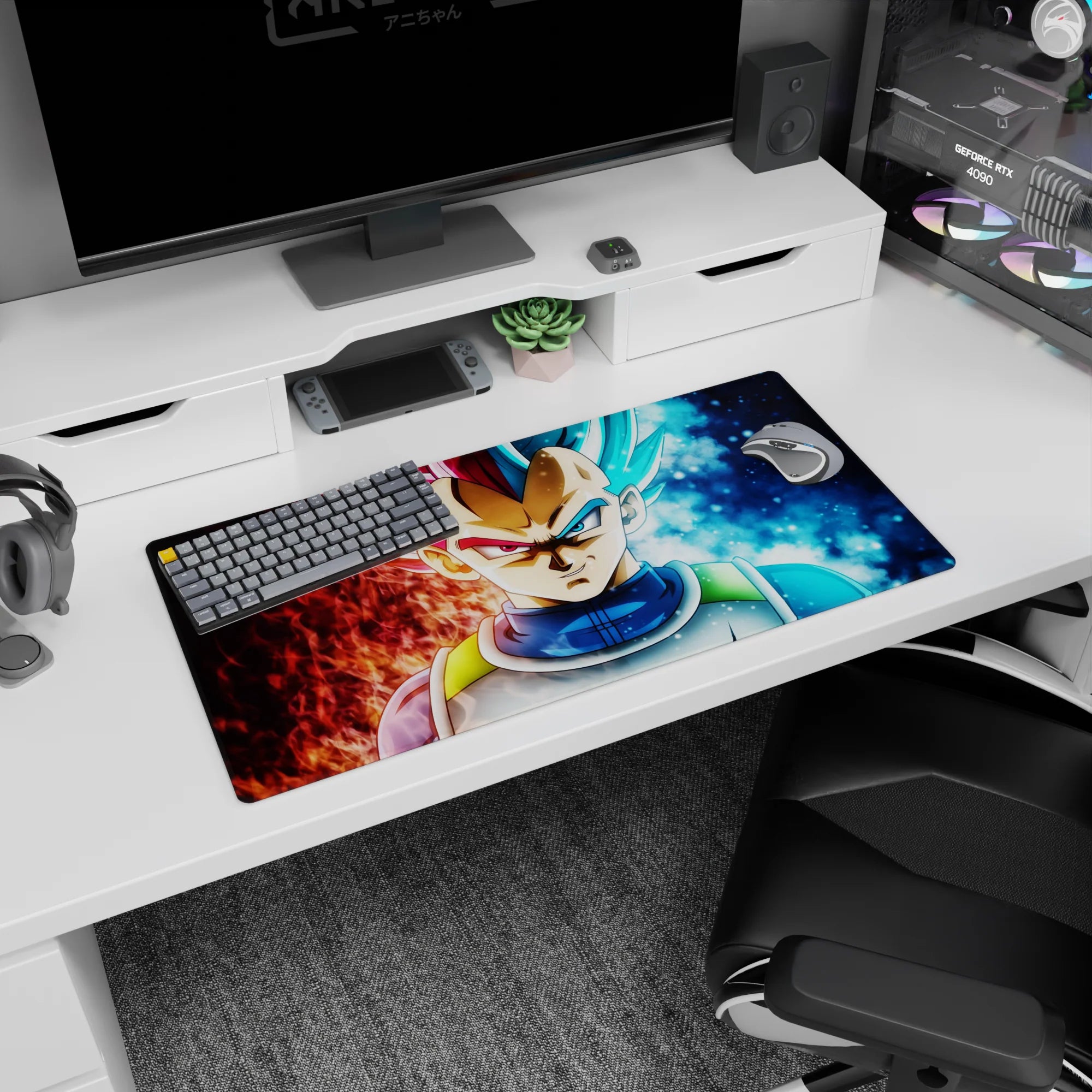 Dragon Ball Deskmat | Mousepad | Deskpad - Dual Power Vegeta - AniChan