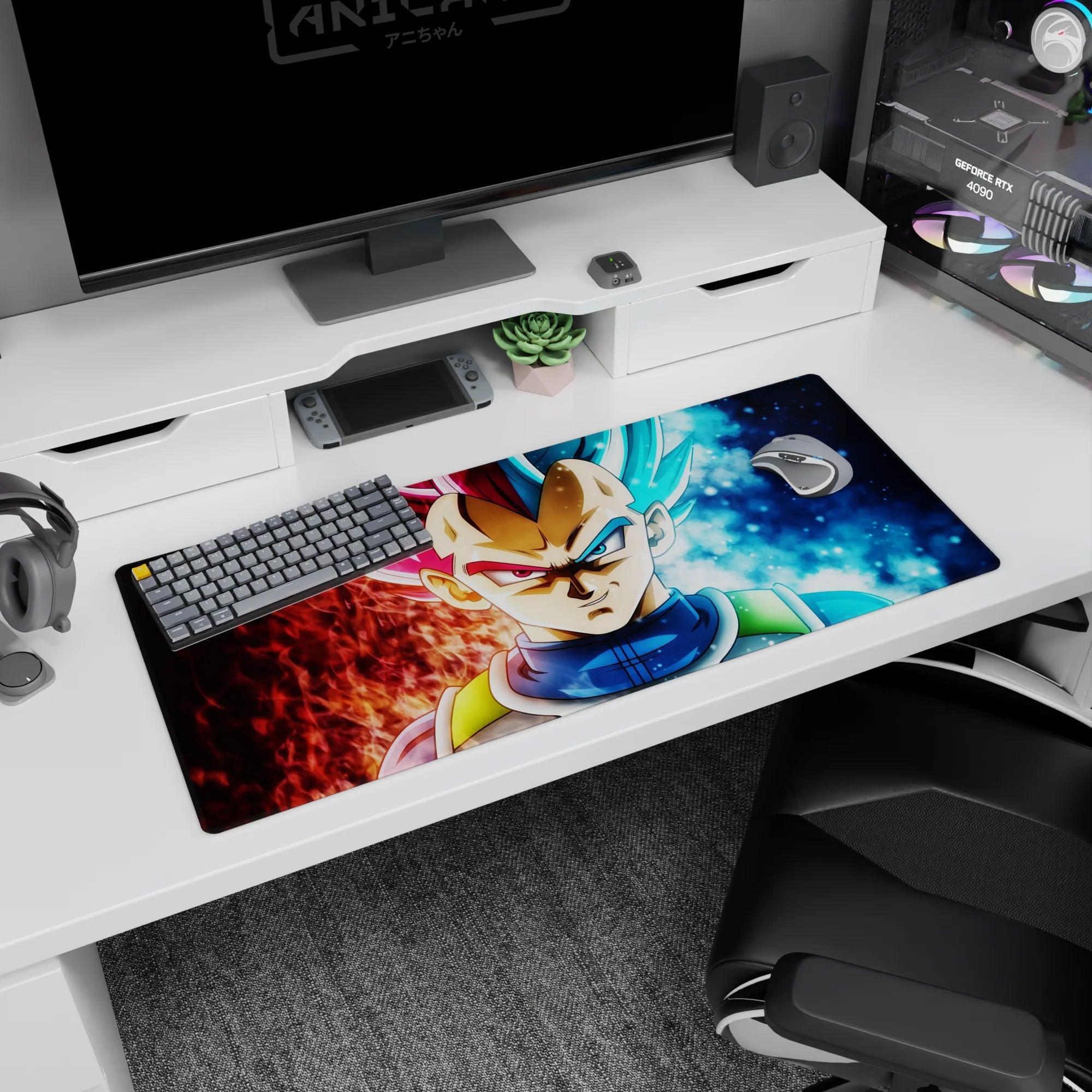 Dragon Ball Deskmat | Mousepad | Deskpad - Dual Power Vegeta - AniChan