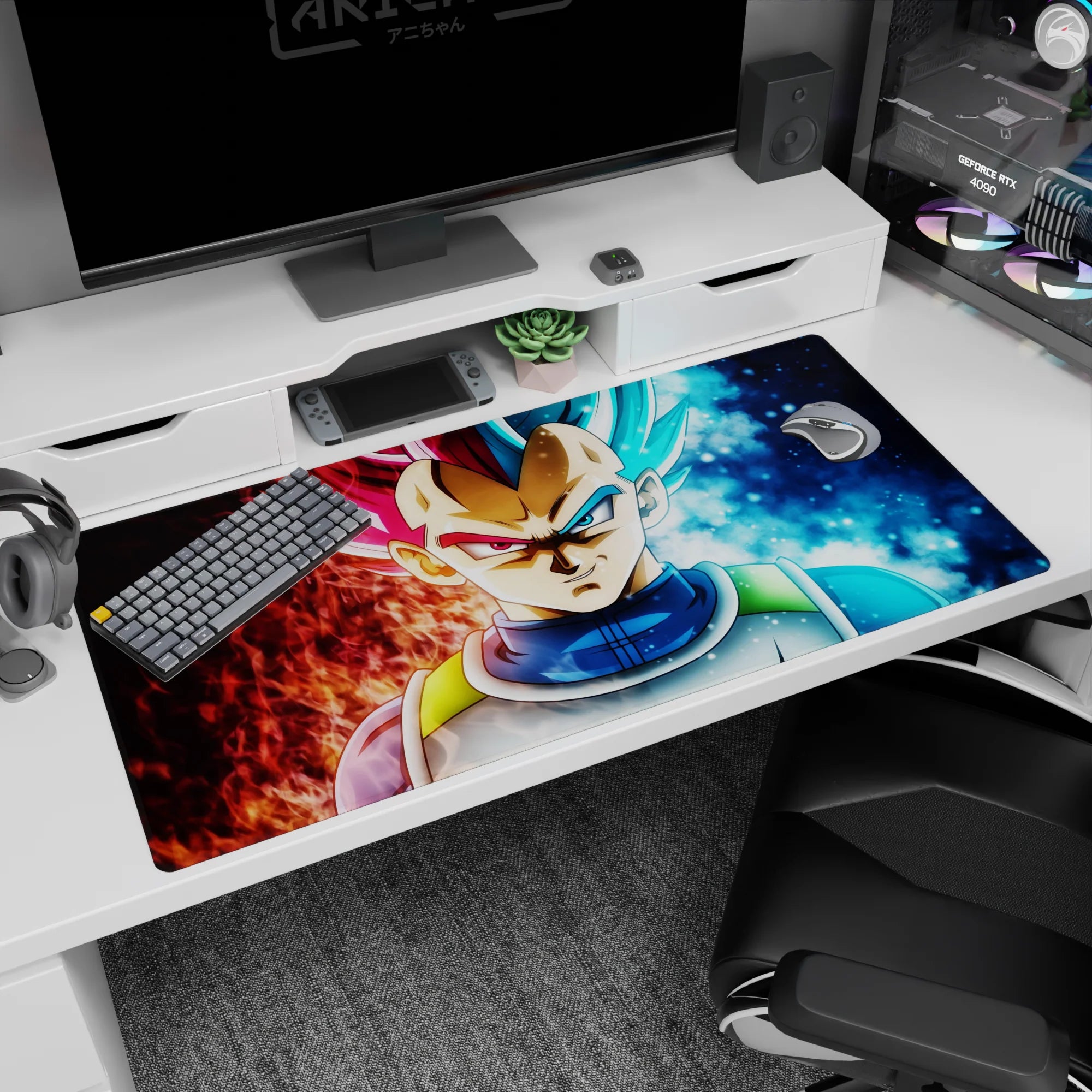 Dragon Ball Deskmat | Mousepad | Deskpad - Dual Power Vegeta - AniChan