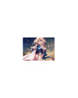 Classic anime girl mouse pad 14x10 inches with Violet Evergarden in a dreamy sky and flowing white cape.