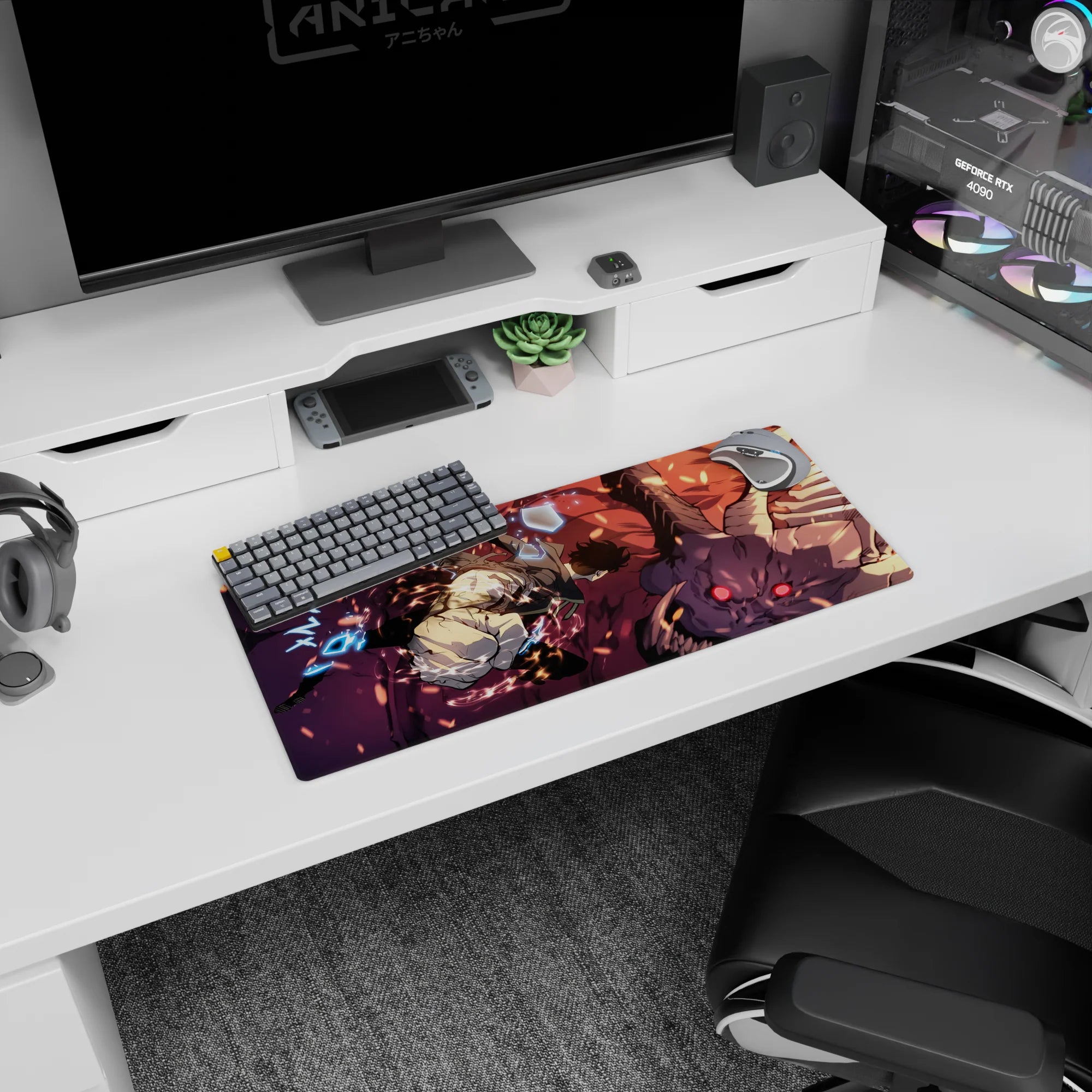 Solo Leveling Deskmat | Mousepad | Deskpad - Demon&#39;s Final Strike