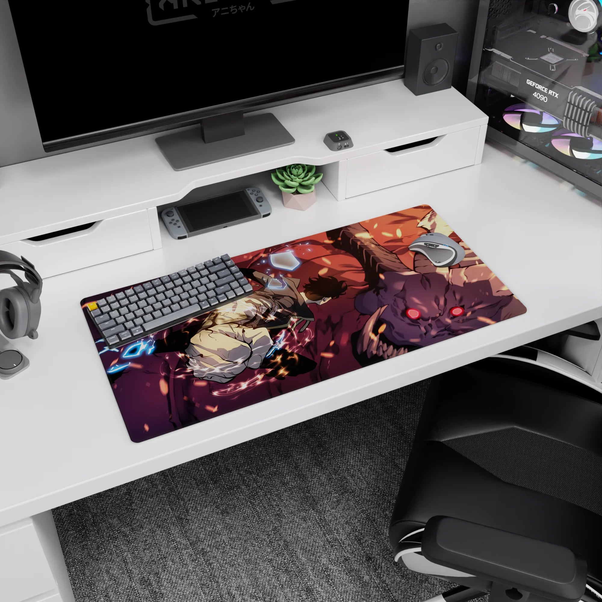 Solo Leveling Deskmat | Mousepad | Deskpad - Demon&#39;s Final Strike