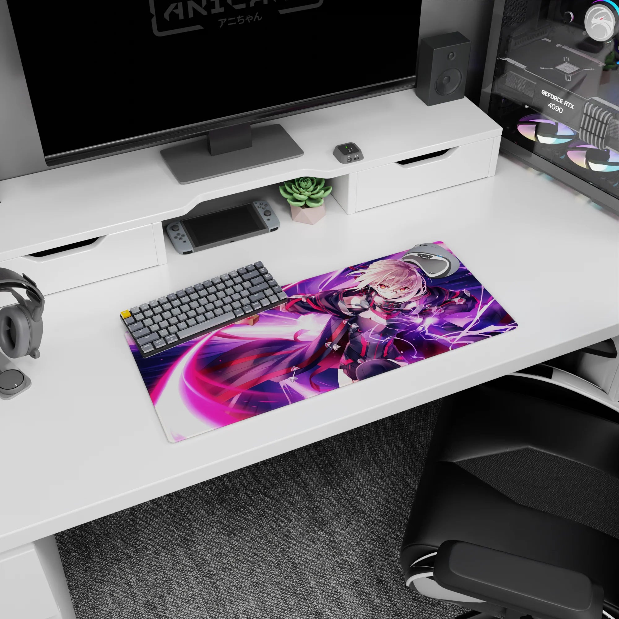 Fate Grand Order Deskmat | Mousepad | Deskpad - Lightning Shadow Strike - AniChan