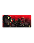 Persona 5 Royal anime mouse pad, 28x12 inches, featuring Morgana and the Phantom Thieves in noir style with a striking red backdrop.
